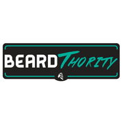 Maestro's Classic BeardThority Black Tee - White & Teal Logo - Maestro's Classic