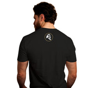 Maestro's Classic BeardProper Black Tee - White & Gold Logo - Maestro's Classic