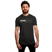 Maestro's Classic BeardProper Black Tee - White & Gold Logo - Maestro's Classic